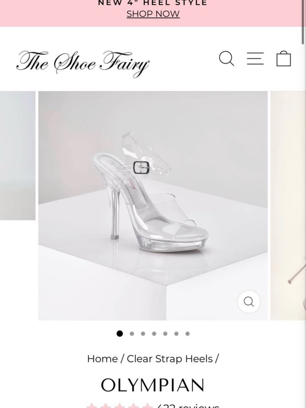 The Shoe Fairy Olympian Clear Strap Heels - Clear